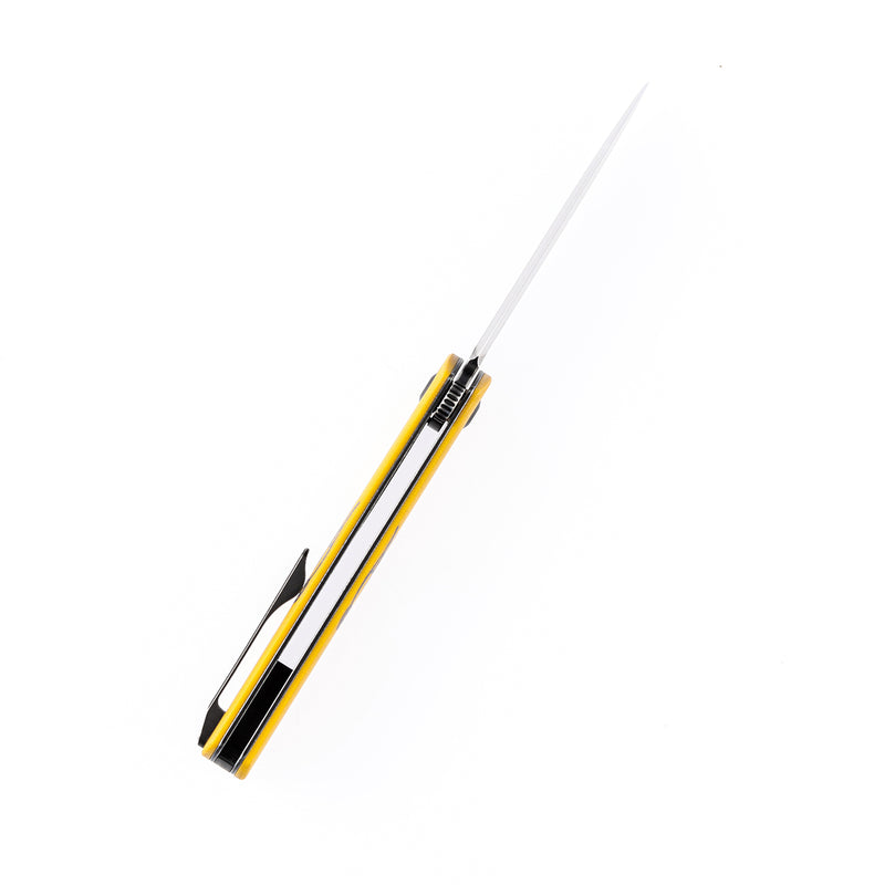 KANSEPT Foosa Non Locking Slip Joint Yellow G10 Handle with Bat Print (154CM Blade) Limited Edition-T2020T8