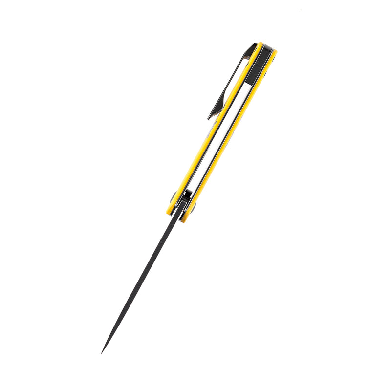 KANSEPT Foosa Non Locking Slip Joint Yellow G10 Handle with Bat Print (154CM Blade) Limited Edition-T2020T8