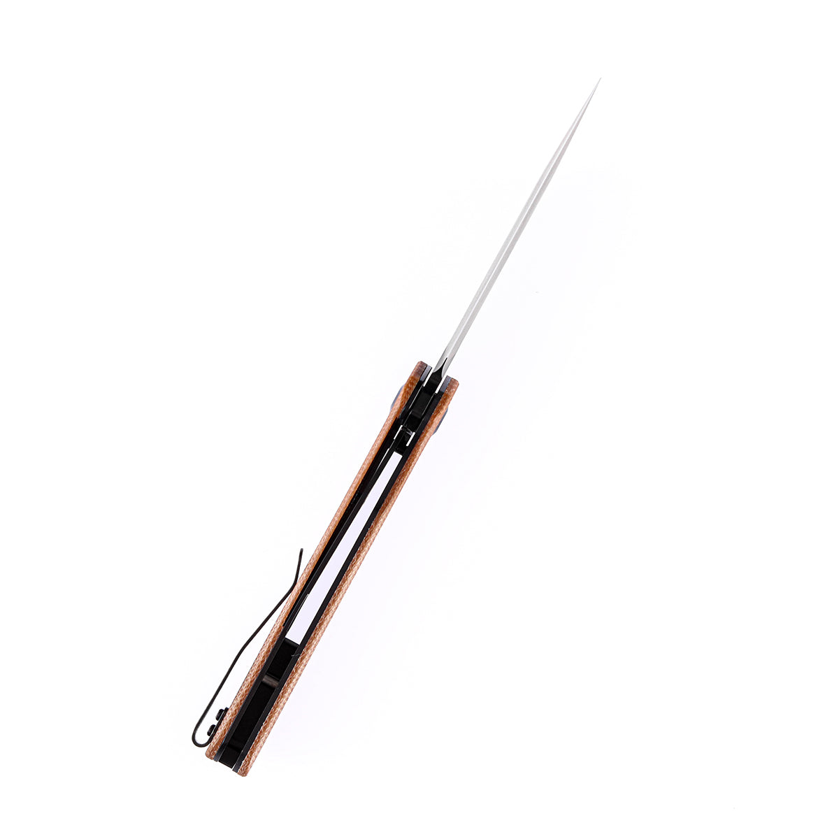KANSEPT Bulldozer Front Flipper Brown Micarta Handle (3.56