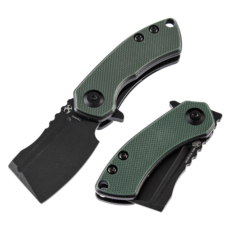 KANSEPT Mini Korvid  Flipper Knife OD Green G10 Handle (1.45'' 154CM Blade) Koch Tools  Design-T3030A1