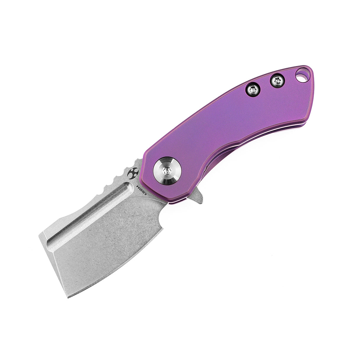 KANSEPT Mini Korvid Flipper knife Purple Titanium Handle (1.45