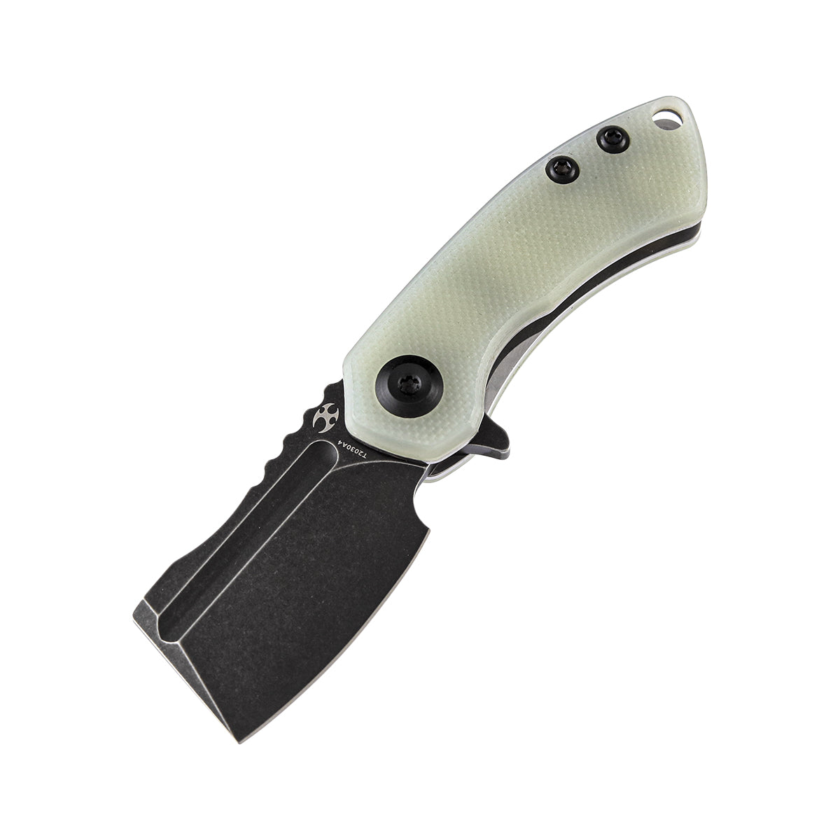 KANSEPT Mini Korvid Flipper Knife Jade G10 Handle (1.45'' 154CM