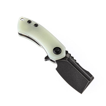 KANSEPT Mini Korvid  Flipper Knife Jade G10 Handle (1.45'' 154CM Blade) Koch Tools Design -T3030A4