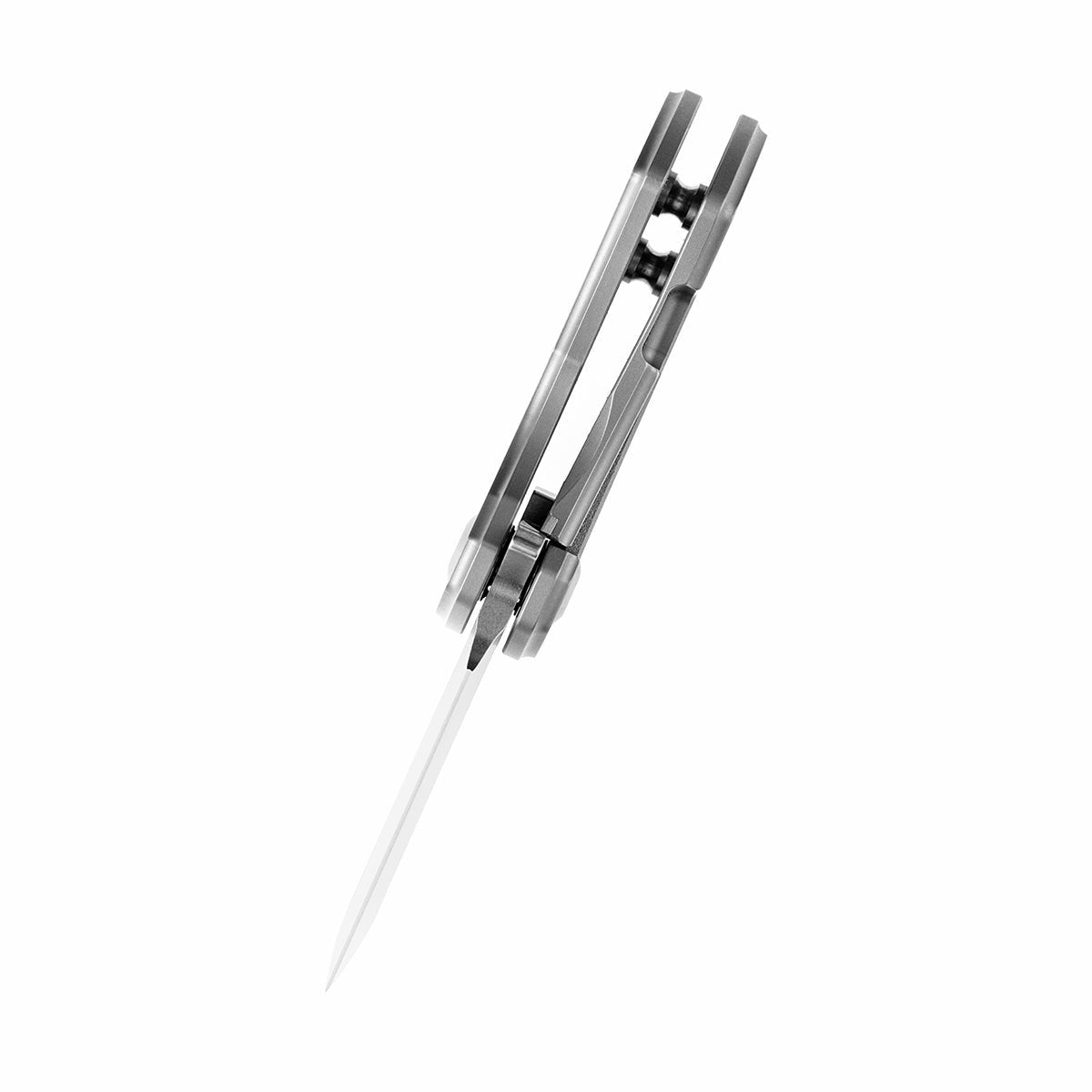 KANSEPT Mini Korvid Flipper knife Gradient Titanium Handle With