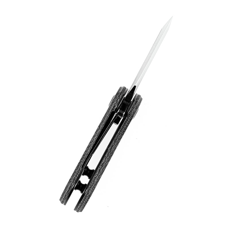 KANSEPT Mini Korvid  Flipper Knife Denim G10 Handle (1.45'' 154CM Blade) Koch Tools Design -T3030A9