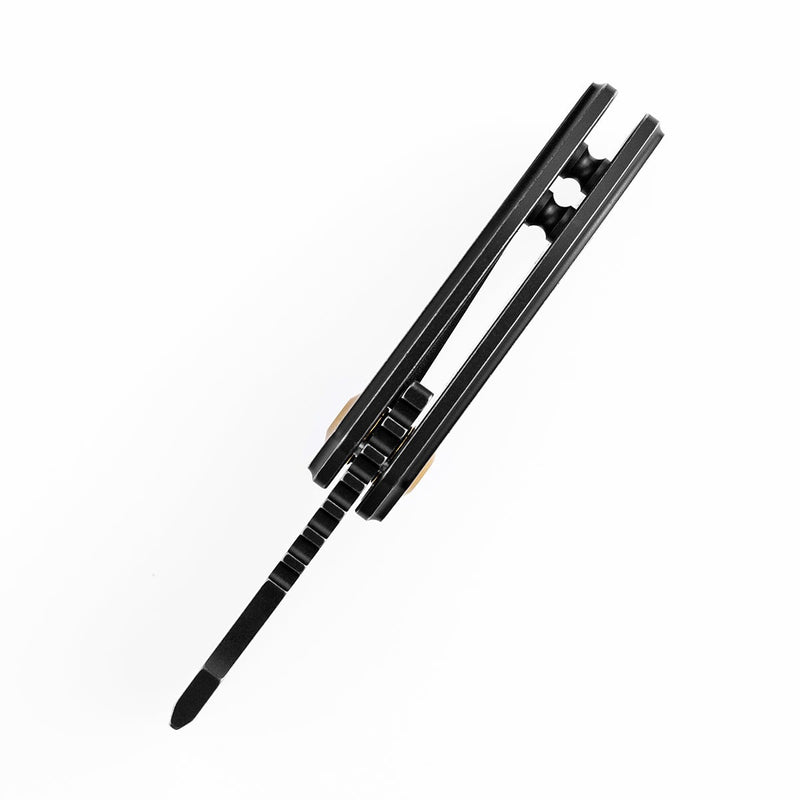 KANSEPT Mini Korvid Flipper Knife Black Anodized Titanium Handle (1.45‘’ CPM-S35VN Blade ) Koch Tools Design-K3030A6