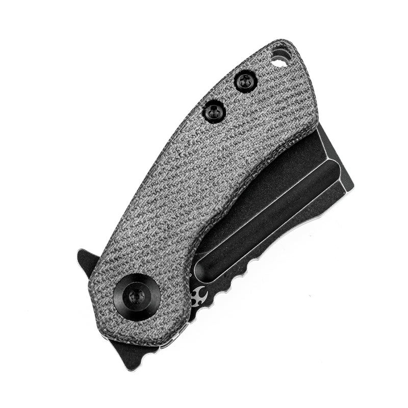 KANSEPT Mini Korvid  Flipper Knife Denim G10 Handle (1.45'' 154CM Blade) Koch Tools Design -T3030A9