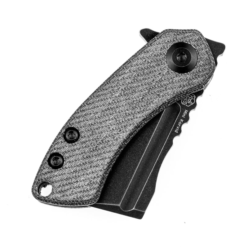 KANSEPT Mini Korvid  Flipper Knife Denim G10 Handle (1.45'' 154CM Blade) Koch Tools Design -T3030A9