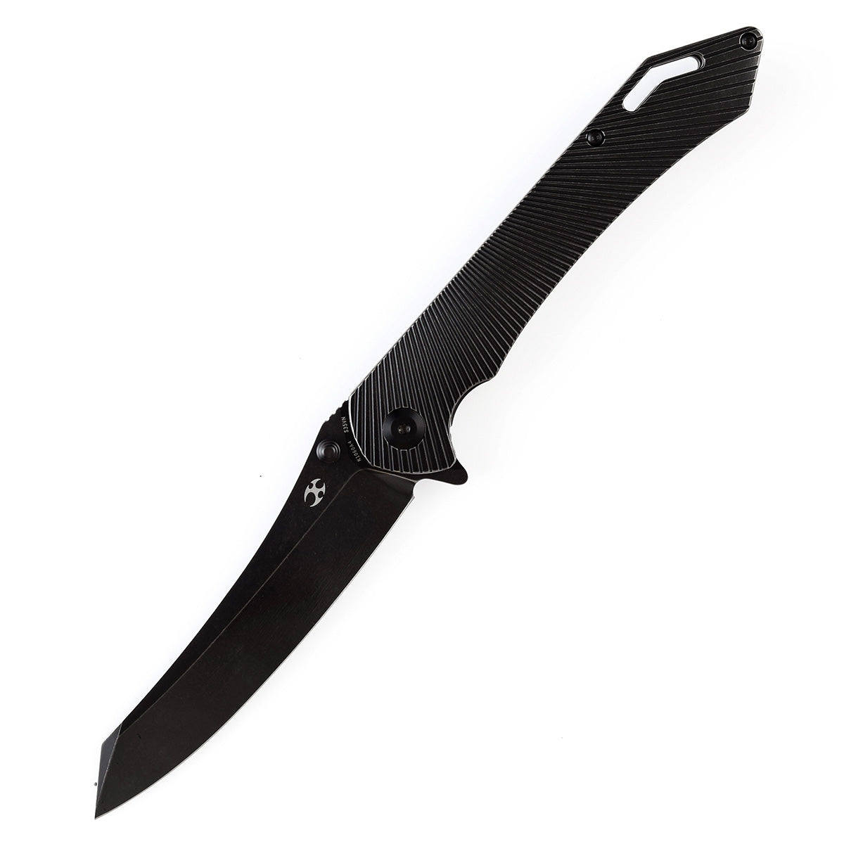KANSEPT Colibri Tech Flipper/Thumb Hole Knife Black Stonewashed