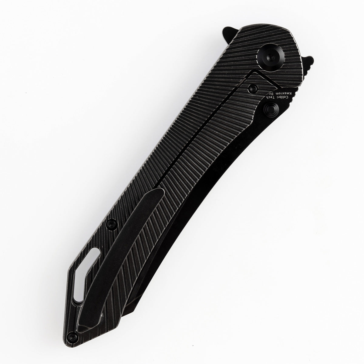 KANSEPT Colibri Tech Flipper/Thumb Hole Knife Black Stonewashed