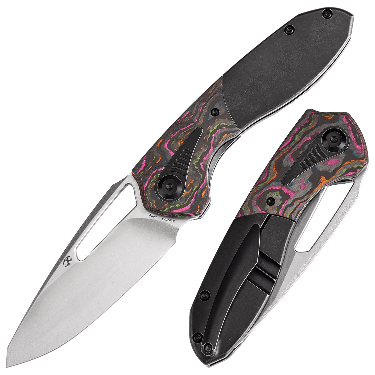KANSEPT Thoth Thumb Hole Knife Blackwash Titanium and 80S Camo