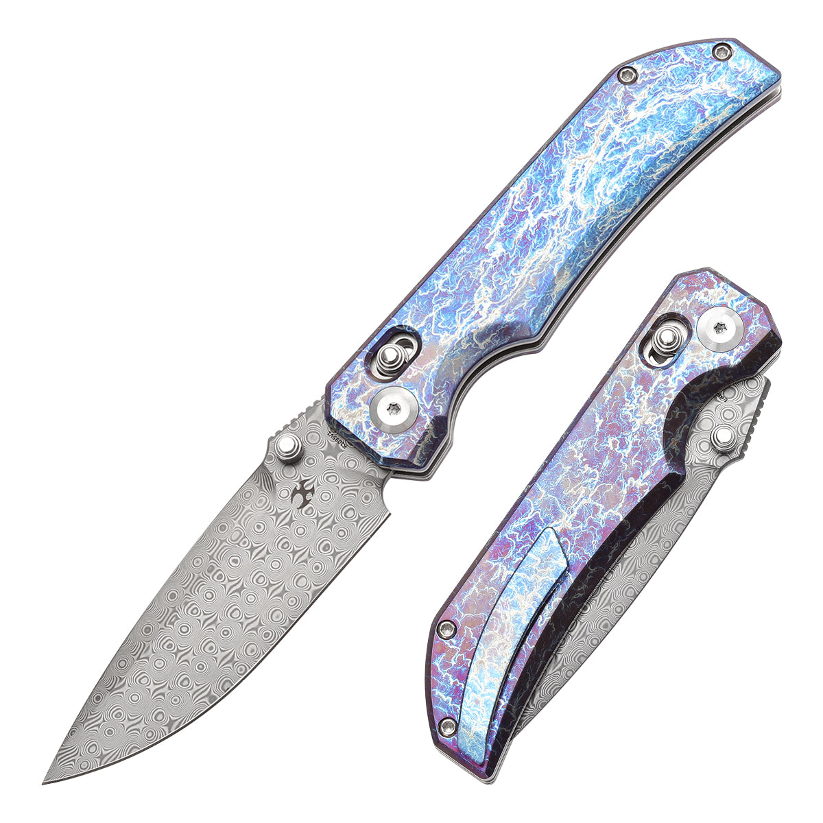 KANSEPT Eaglestrike Crossbar Lock Knife Titanium with Lightning