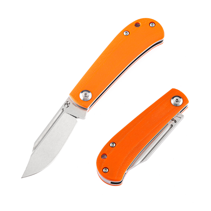 KANSEPT Bevy Slip Joint Knife Orange G10 Handle (2.45'' 154CM Blade)Nick Swan Design-T2026S8