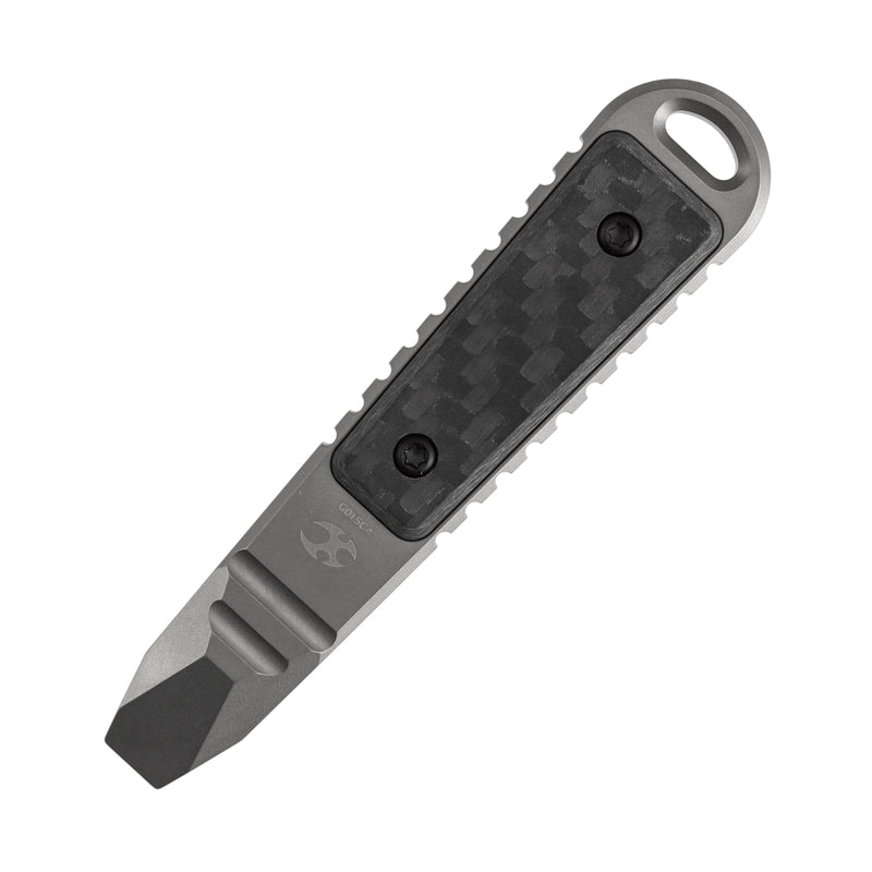 Kansept EDC Kursor PryBar Blackwash Titanium+Twill Carbon Fiber Inlay Designed by Koch Tools-G015C4