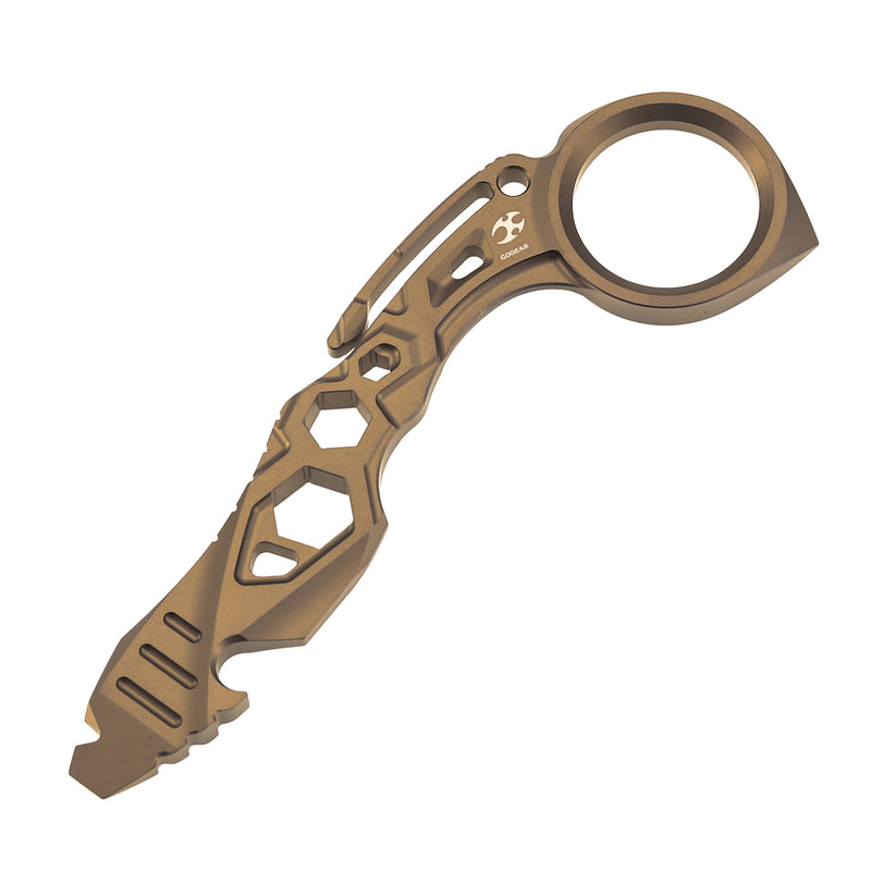 Kansept EDC Tool PryMate G008A6 Bronze Anodized Titanium Multifucntional Tool Designed by Sebastian Irawan