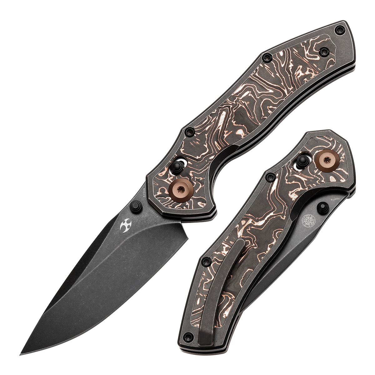 KANSEPT Apollo Cross Bar Lock Blackwash Titanium with Copper