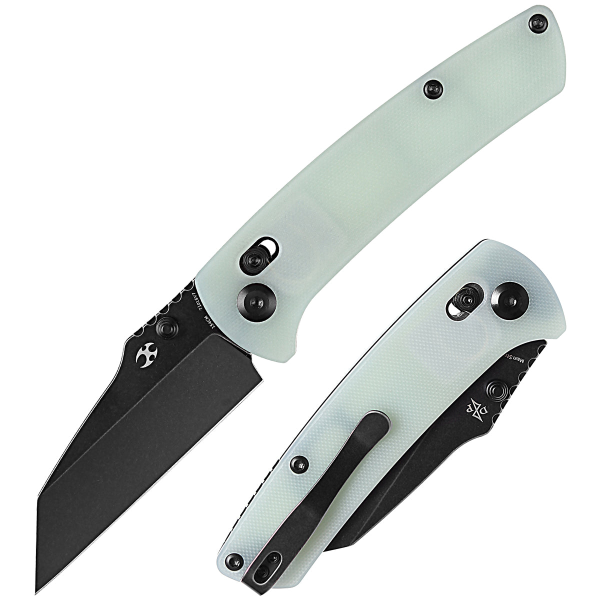 KANSEPT Main Street Thumb Studs/ Crossbar Lock Knife Jade G10