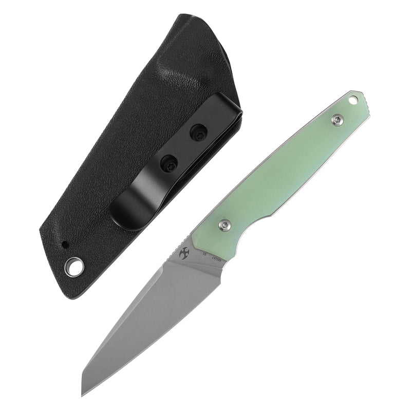 Kansept Parr | Fixed Blade | Jade G10 | 3.12" D2 Blade | Jonathan Styles Design | G011A7