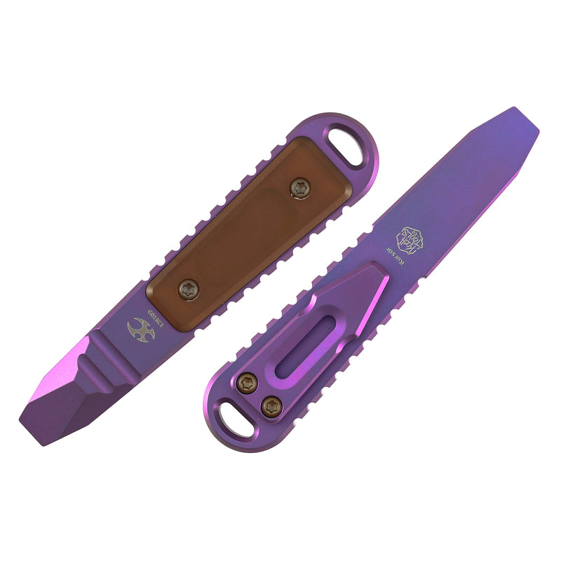 Kansept EDC Kursor PryBar Purple Titanium+PEI Inlay Designed by Koch Tools-G015C1