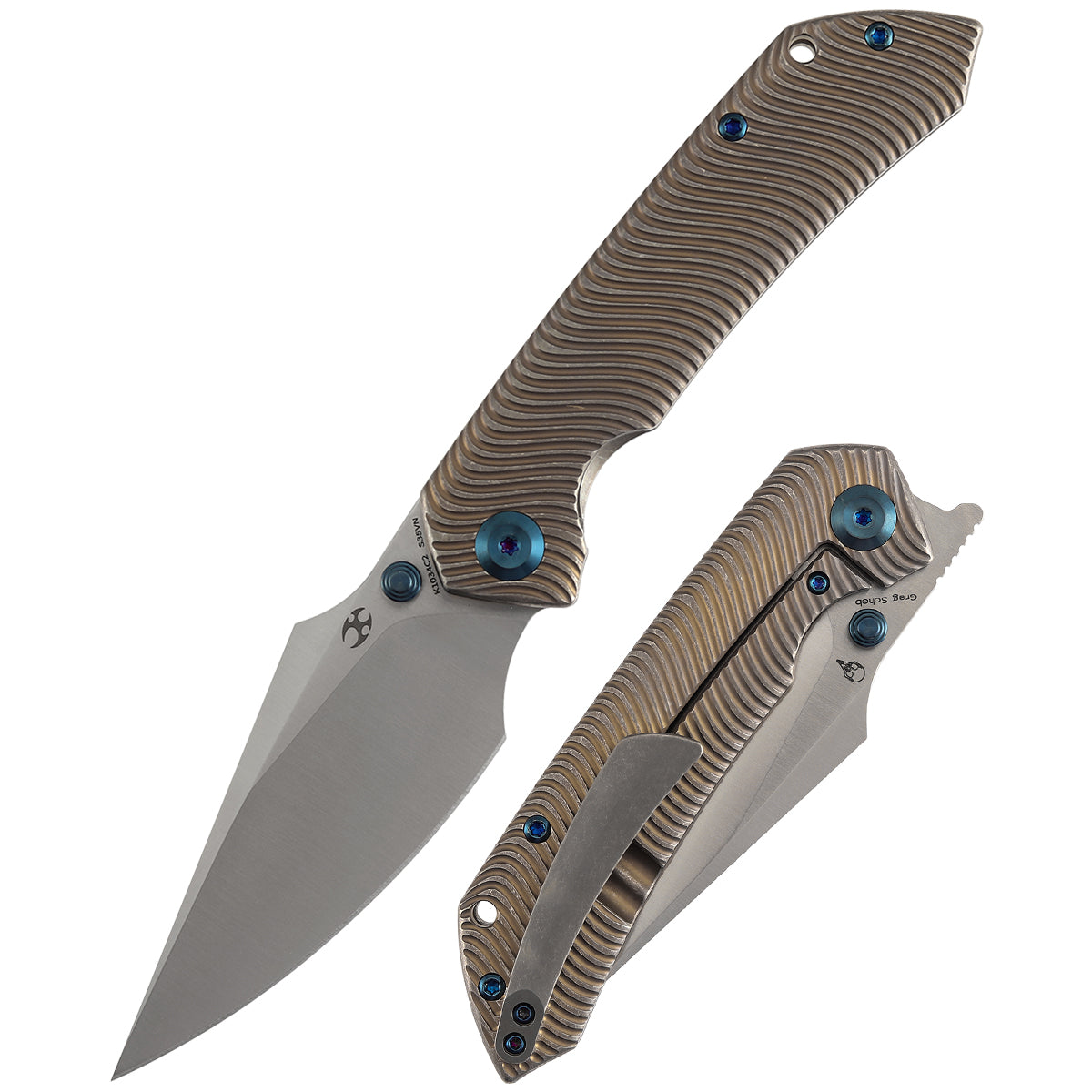 Kansept Fenrir | Frame Lock | Bronze Anodized Titanium with Micro