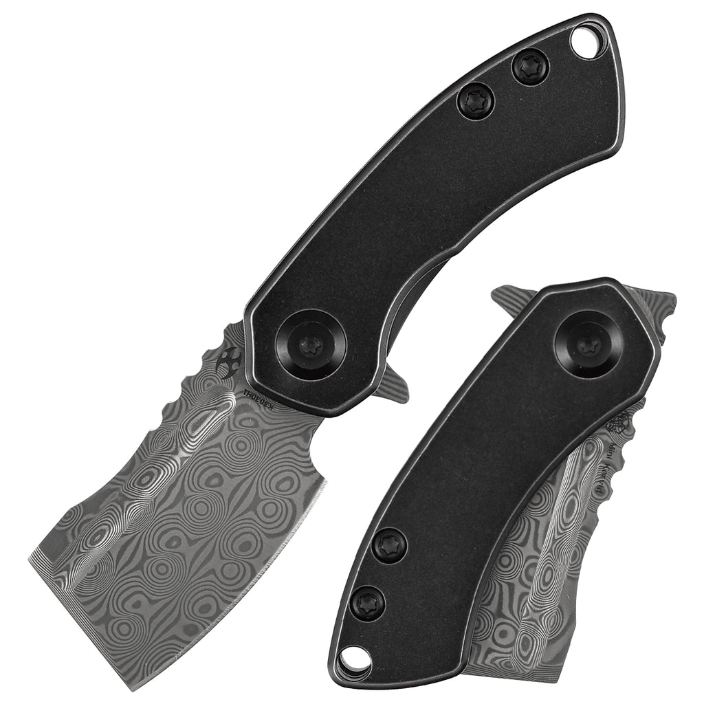 KANSEPT Mini Korvid Flipper knife Blackwash Titanium Handle Koch Tools Design K3030H1