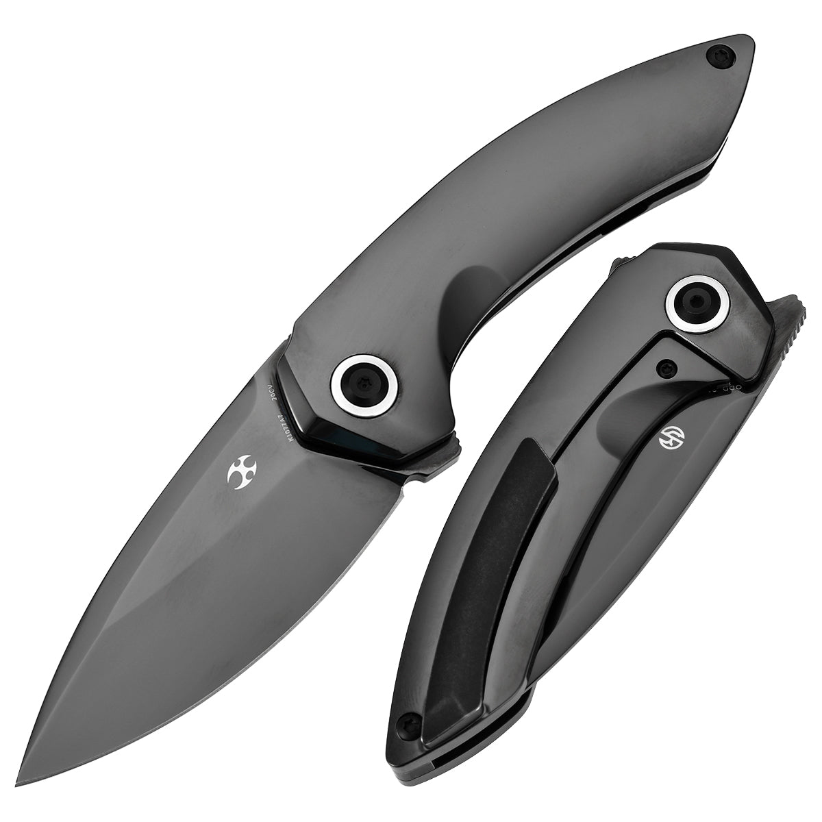 ODD 21 Frame Lock Mirrior DLC Titanium Handale (3.08'' Mirror DLC