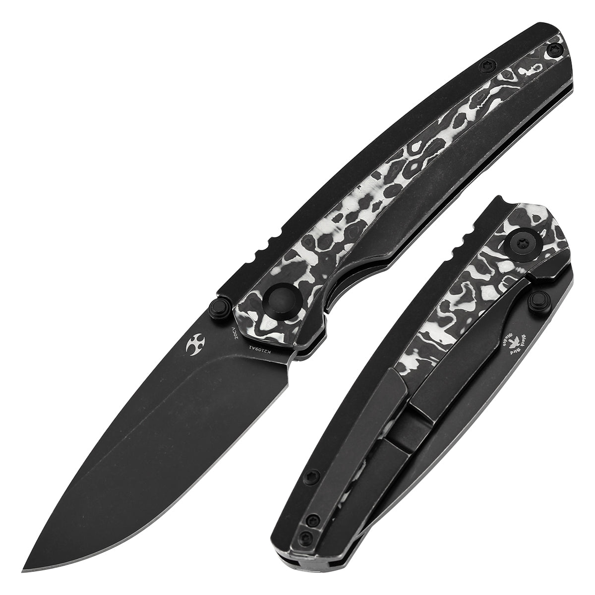 KANSEPT Thumb Stub Raven Blackwash Titanium, Black and White