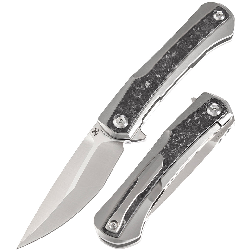 Kratos K1024A1 Ostap Hel Design Titanium Handle Carbon Fiber Inlay CPM S35VN Blade