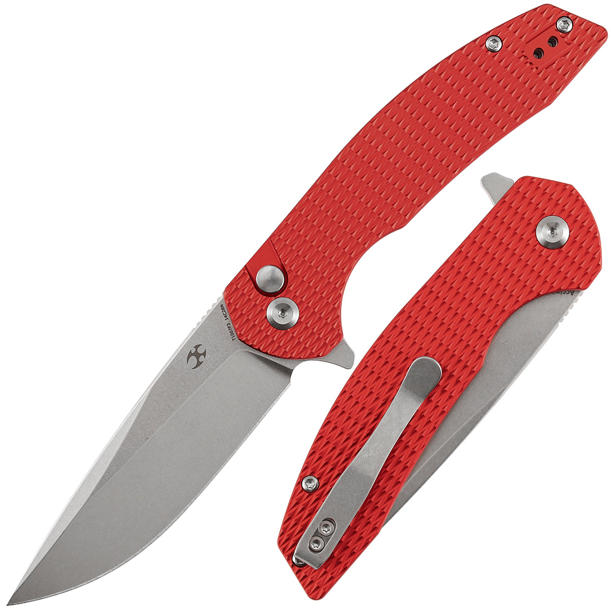 Kansept Accipiter | Button Lock | Red Anodized Aluminum with