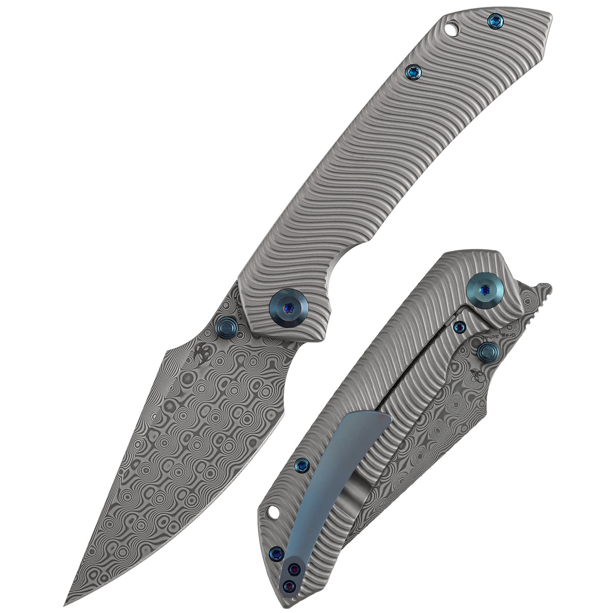 Kansept Fenrir | Frame Lock | Beadblasted Titanium with Micro