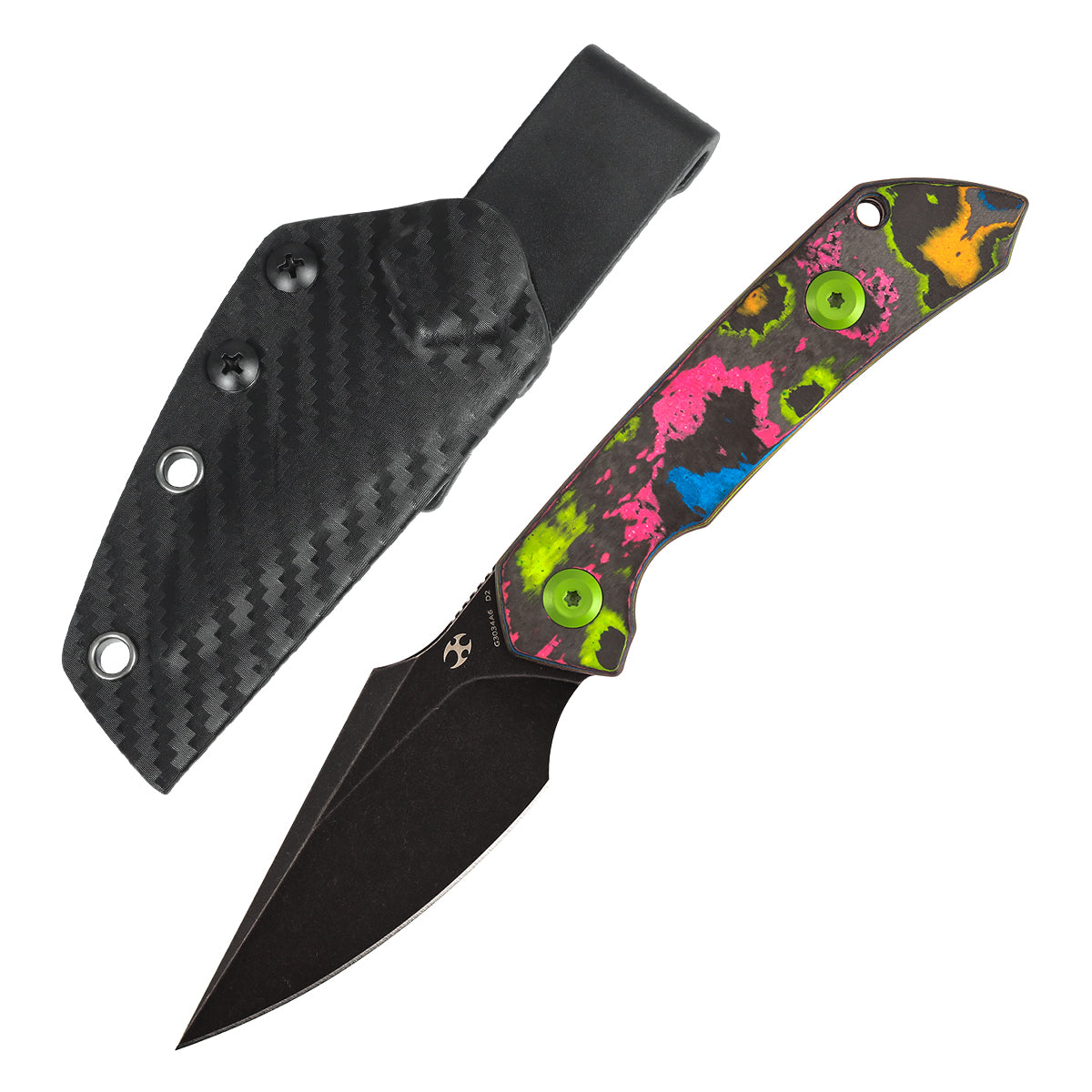 ゲンガー　グレート　カタストロフィー Kansept Fenrir | Fixed Blade | 80S Camo Carbon Fiber |2.87