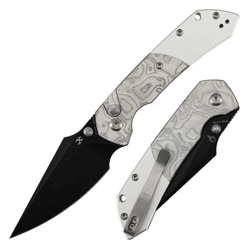 Kansept Fenrir | G-10 with Aluminum Foil | 3.45'' 154CM Blade | Sparrow Knife Design | T1034B3
