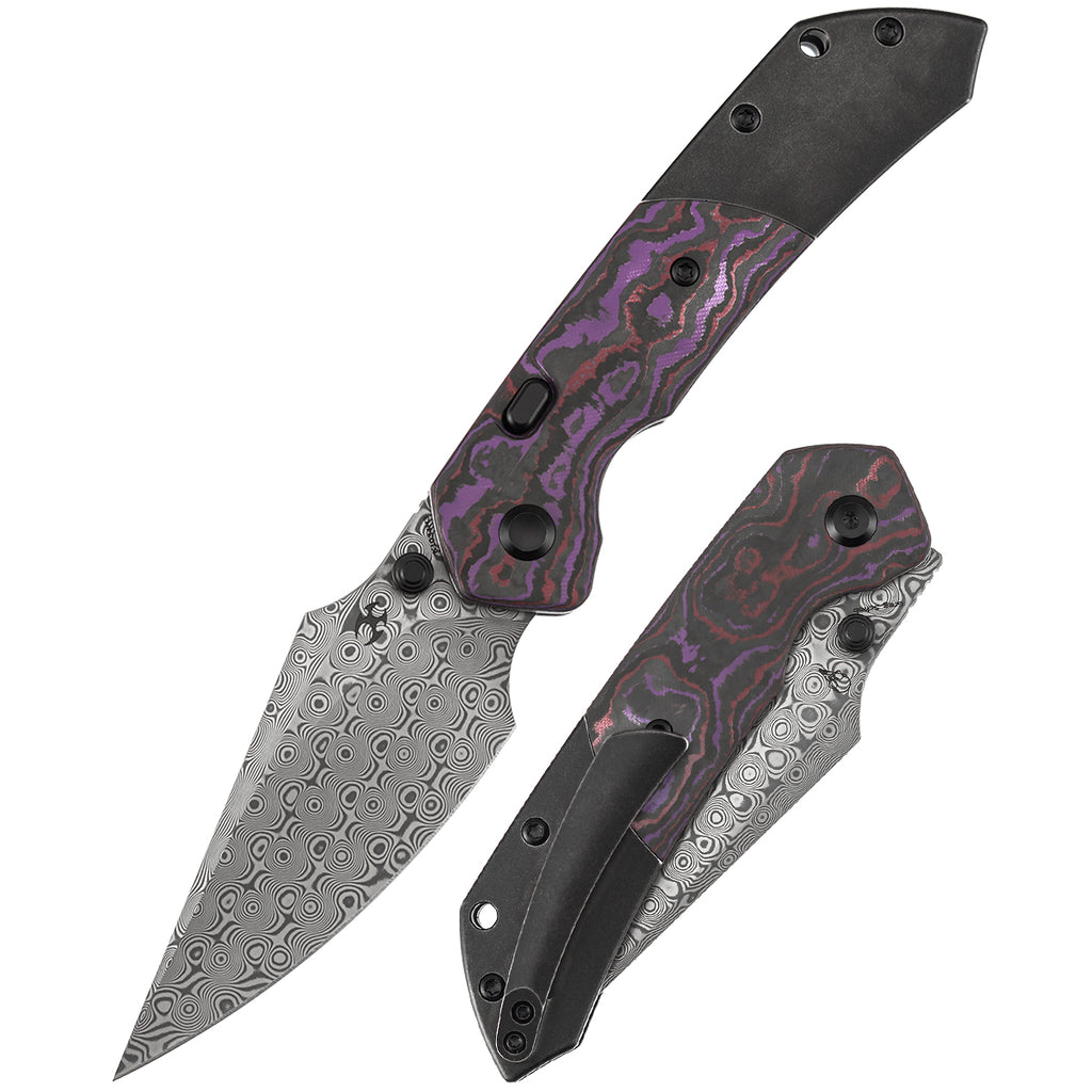 KANSEPT | Fenrir Top Liner Lock | Purple Haze Fatcarbon & Titanium