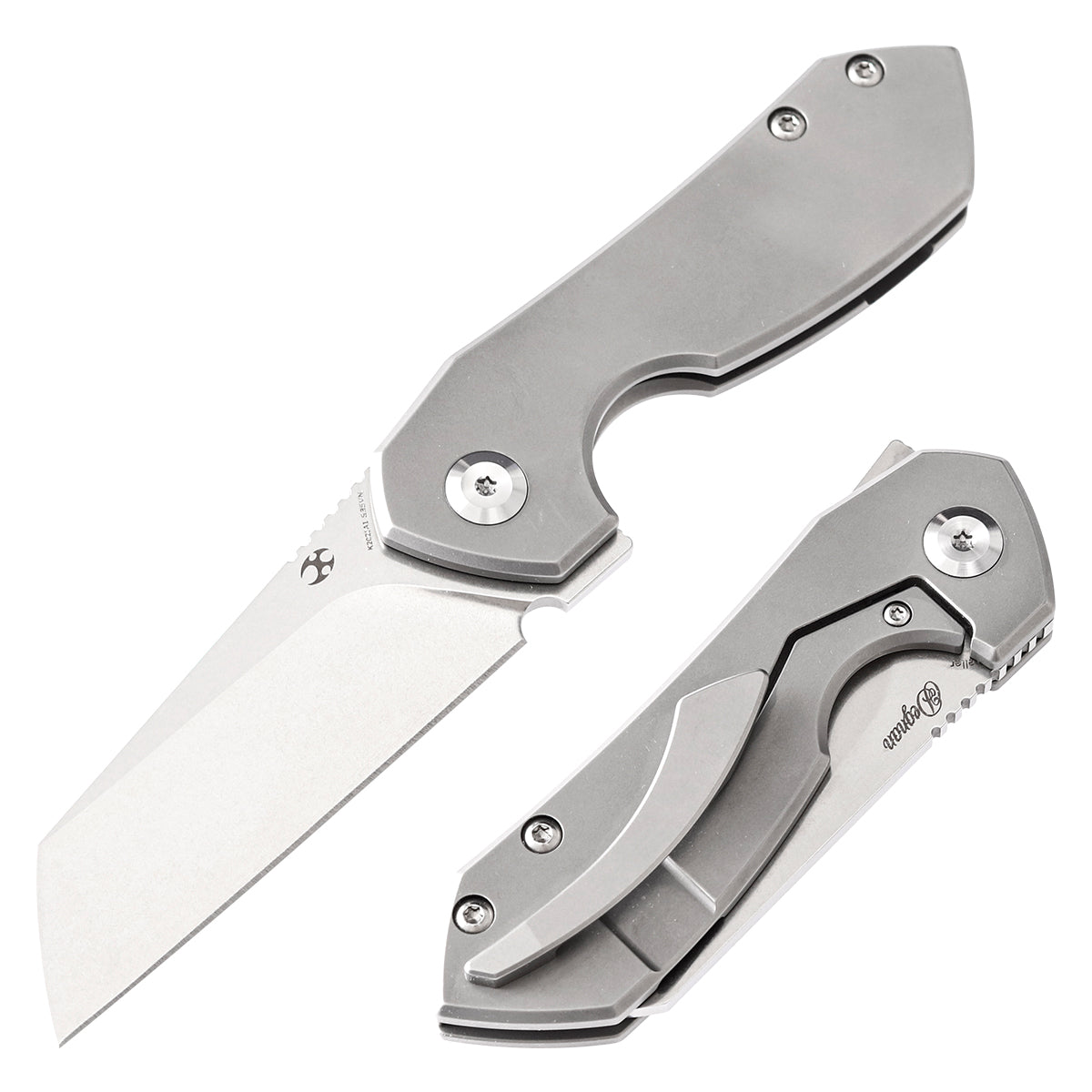 KANSEPT Steller K2021A1 CPM-S35VN Blade Titanium Handle with Matt Degn ...