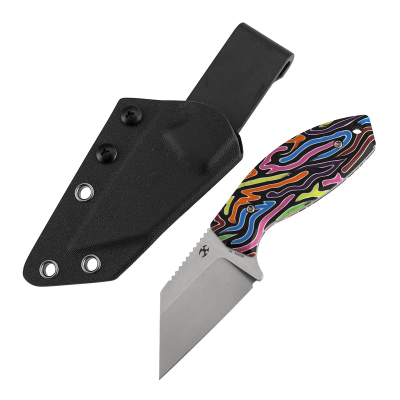 KANSEPT Siafu | Fixed Blade | 2.41" D2 Blade | Arcade Pattern G-mascus | Dirk Pinkerton Design | G016A3
