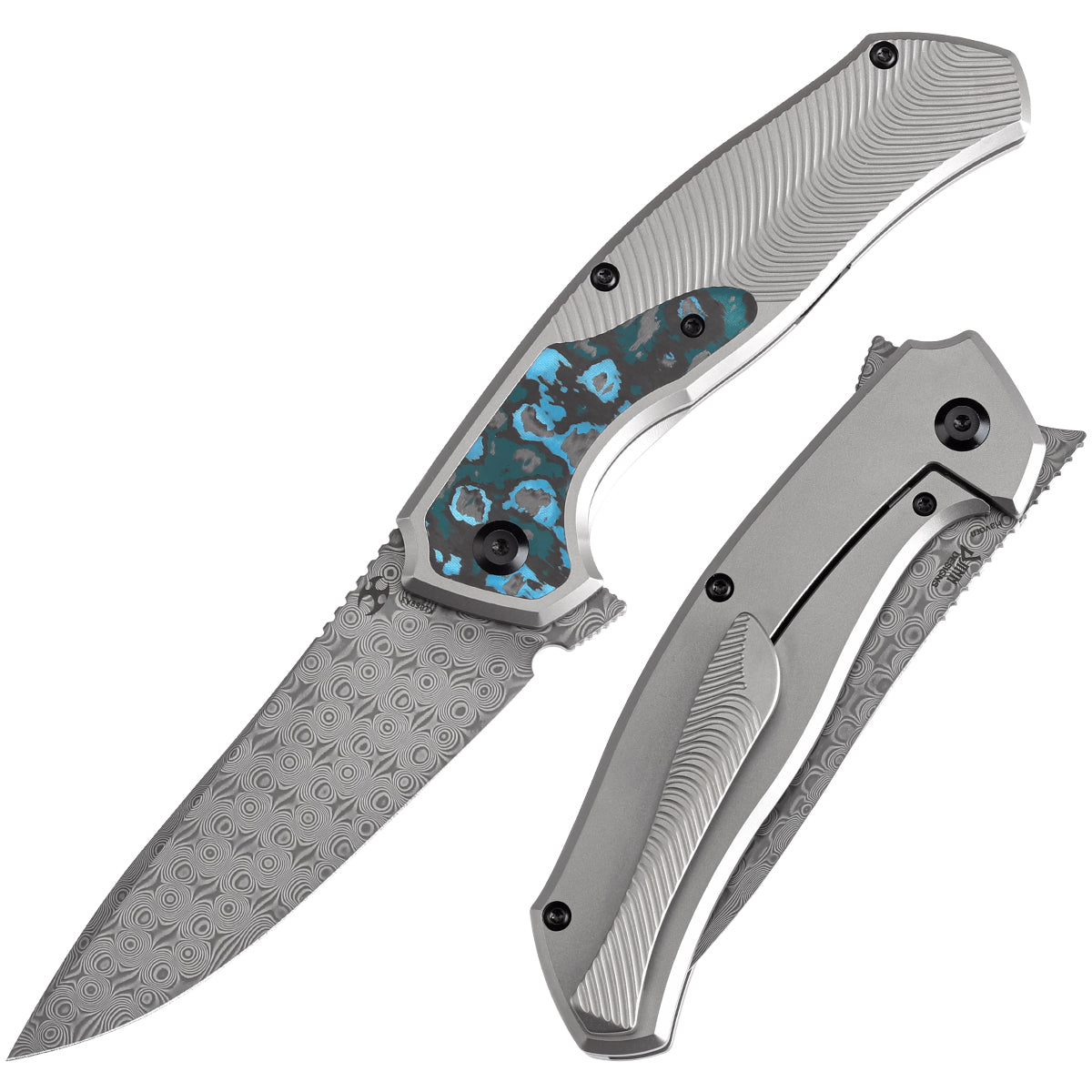 KANSEPT HAVØRN Flipper Titanium with Arctic Storm Fat Carbon Handle (3 ...