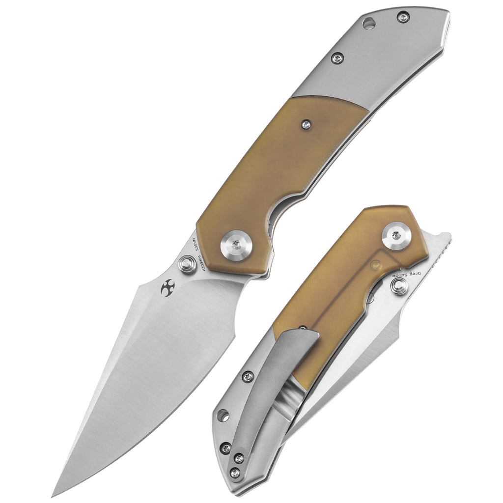 KANSEPT Fenrir Front Flipper/Thumb Stud Knife Plain Titanium +