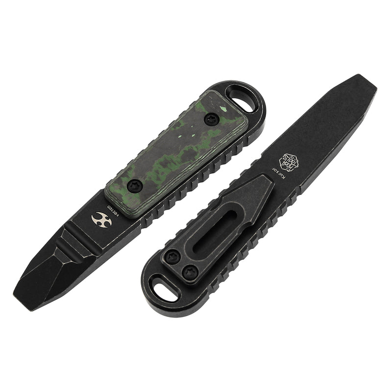 Kansept EDC Kursor Blackwash Titanium; Jungle Wear Fatcarbon Designed by Koch Tools-G015B4
