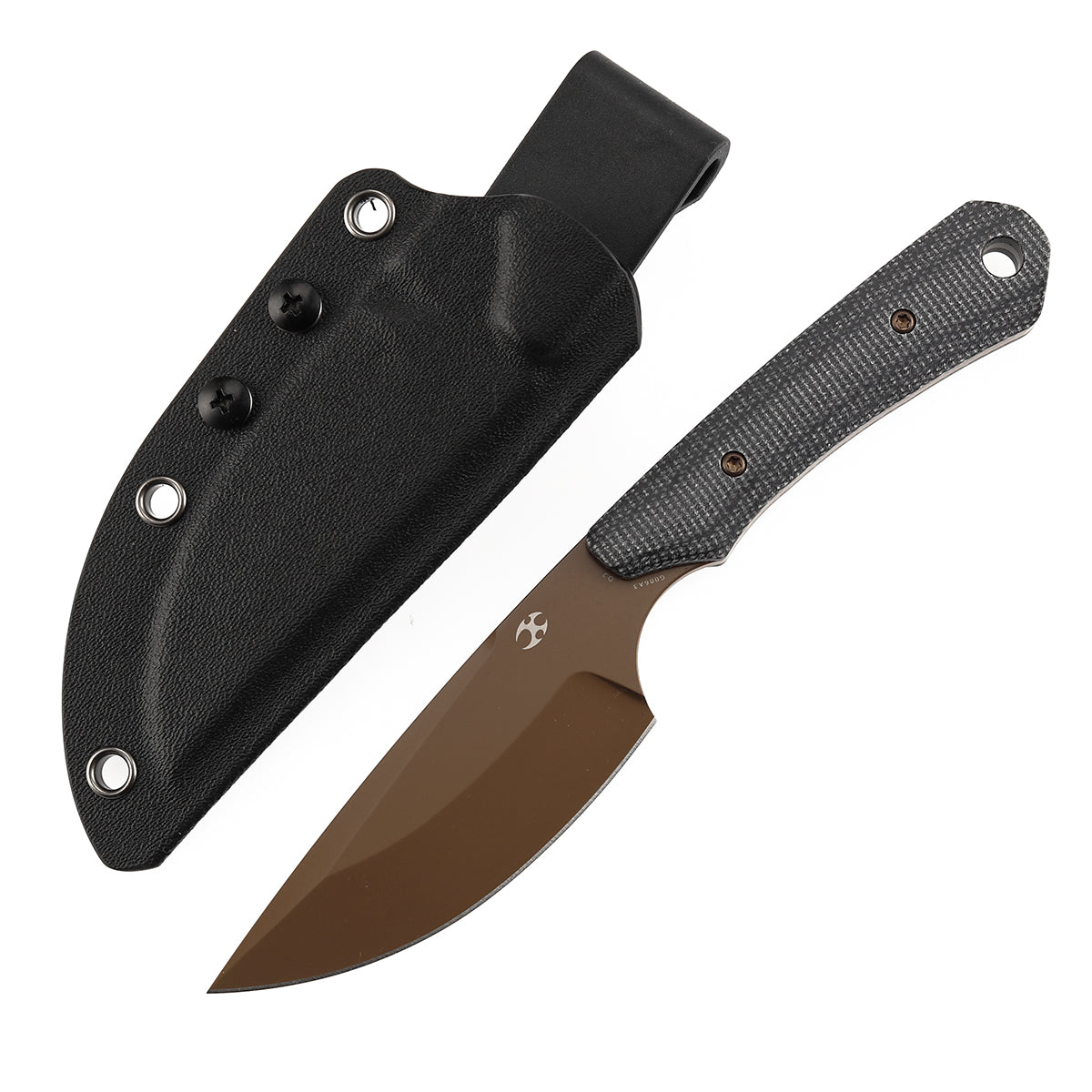 KANSEPT Flank Fixed Blade Black Micarta Handle (3.69'' Rose Gold