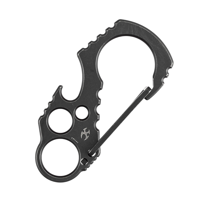 Kansept EDC Tools Carabiner C011A1 Titanium EDC Keychain Clip Blackwash Titanium Koch Tools Designed