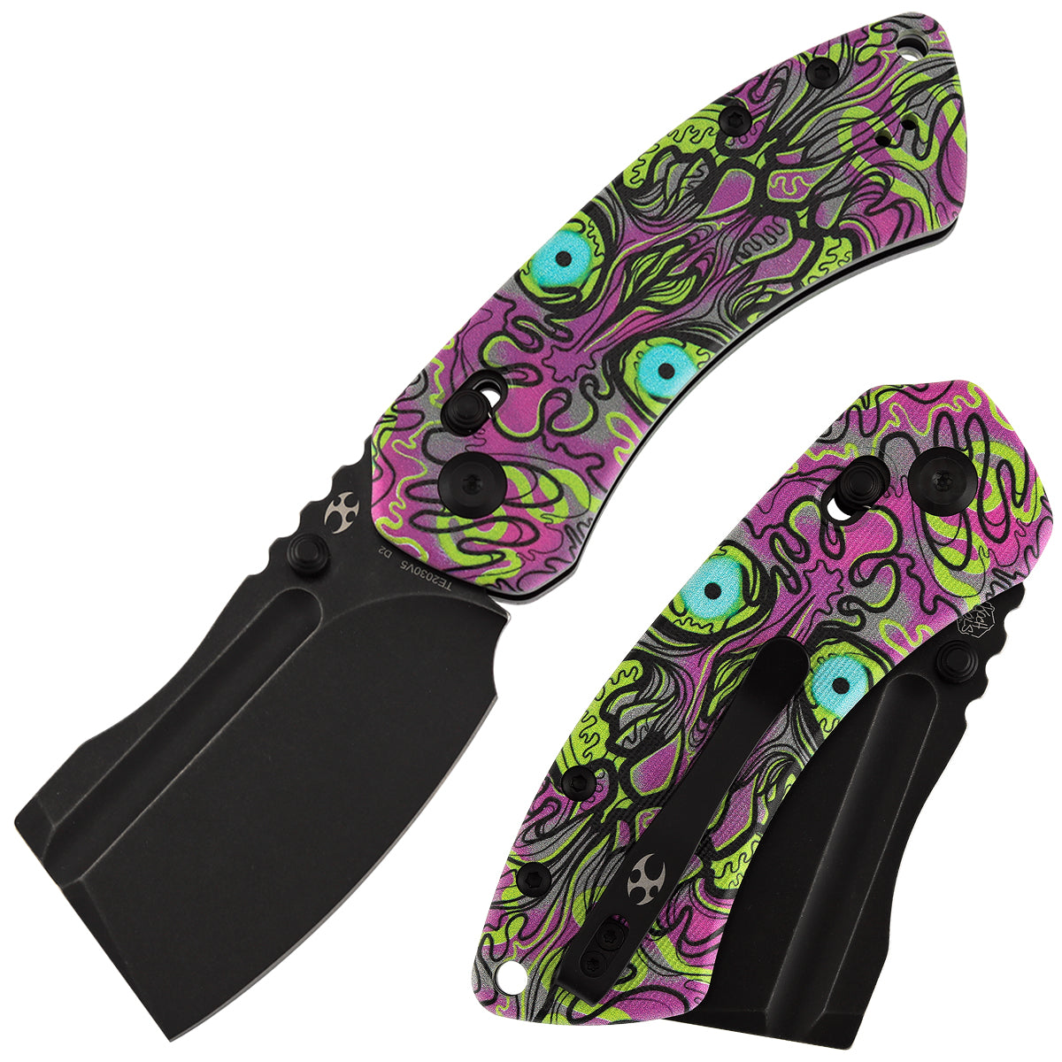 Kansept Korvid V | Crossbar Lock | Jade G10 with Purple Undead