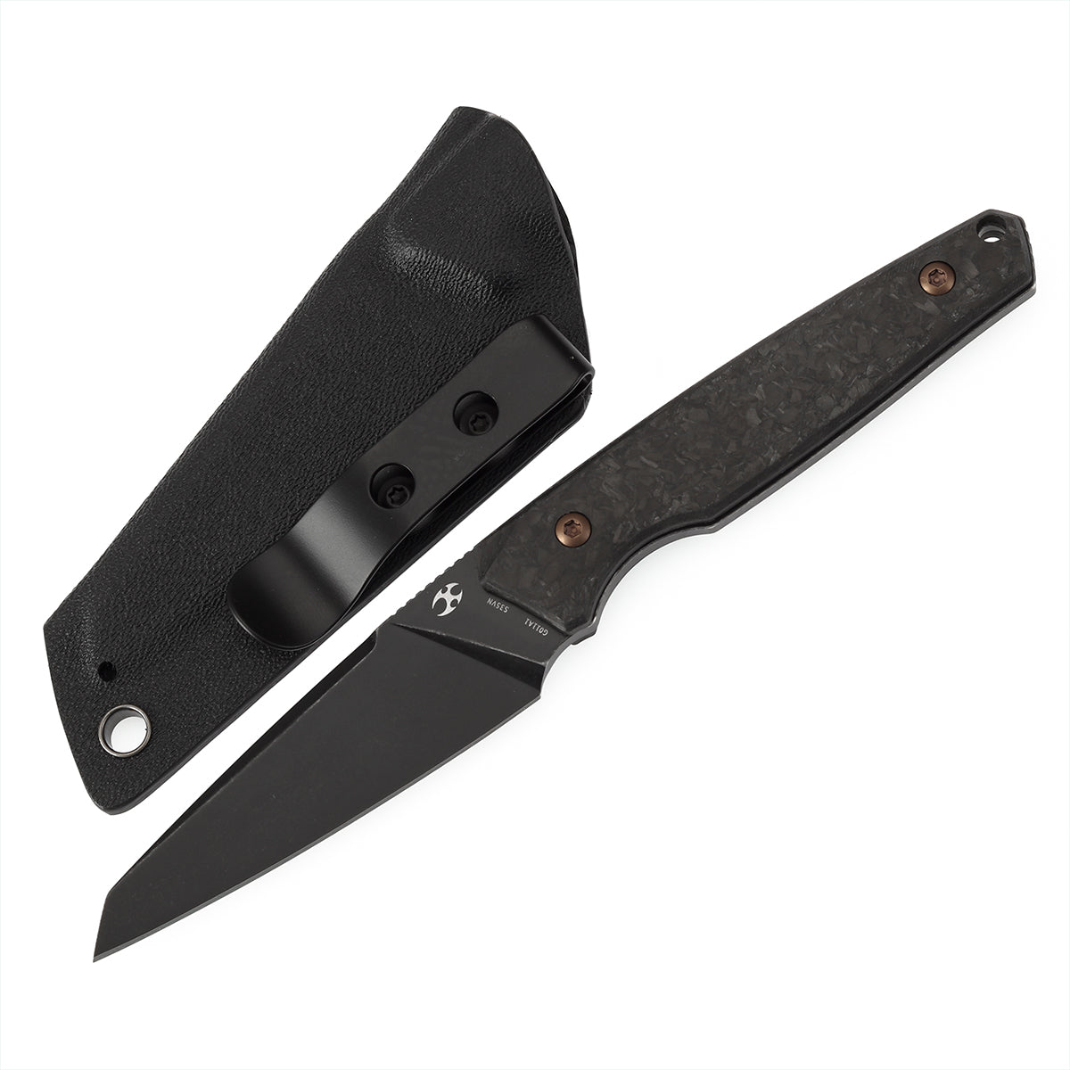 KANSEPT Fixed Blade Parr Shred Carbon Fiber Handle (2.87'' CPM S35VN B — Kanseptknives