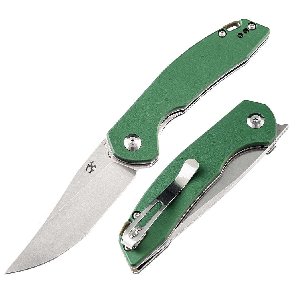Mini Accipiter Front Flipper Knife Aluminum Handle Kim Ning Design T2007A4