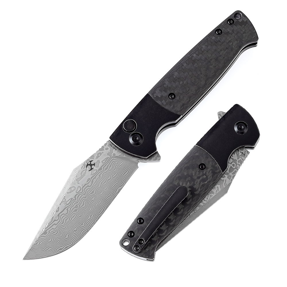 M01 Knife Carbon Steel Trapper 4IN Blade Vertical Sheath(K233