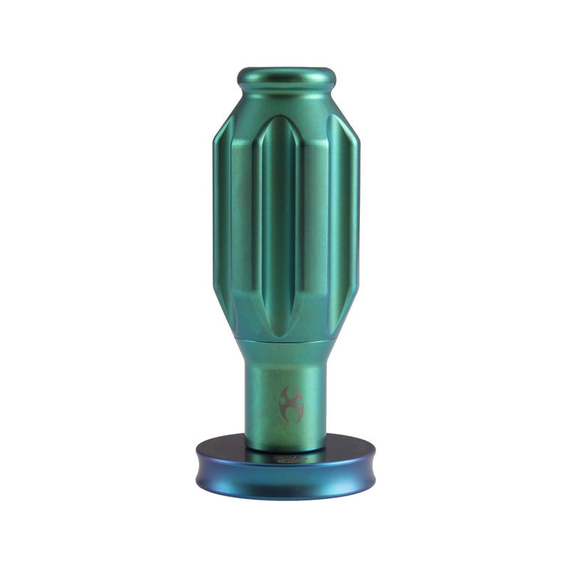 Kansept EDC Bit Driver Drive-R-Saurus G018P2 – Green Anodized Titanium Palm Multitool with Spinner Top | Jesse Pauley Design
