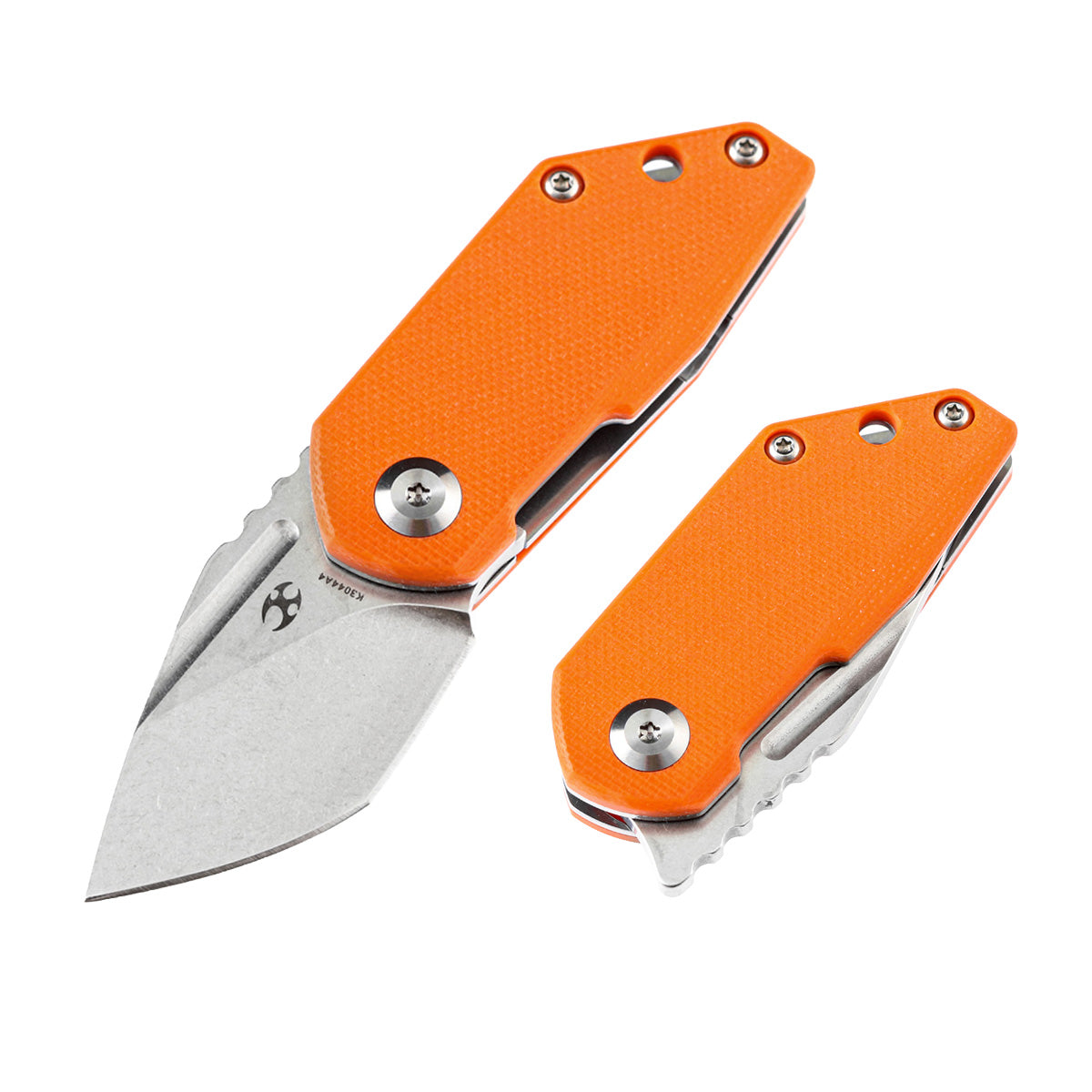 KANSEPT RIO Flipper Knife Orange G10 Handle (1.56'' M390 Blade)4T5