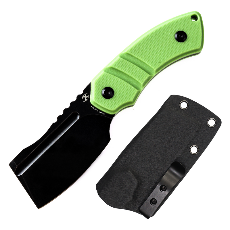 KANSEPT Korvid S Fixed Blade Grass Green G10 + Kydex Sheath Handle (2.9" 14C28N Blade) Koch Tools -G2030A3