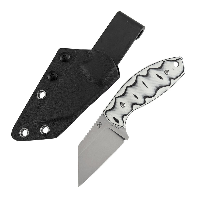 KANSEPT Siafu | Fixed Blade | 2.41" D2 Blade | Black & White G10 | Dirk Pinkerton Design | G016A4