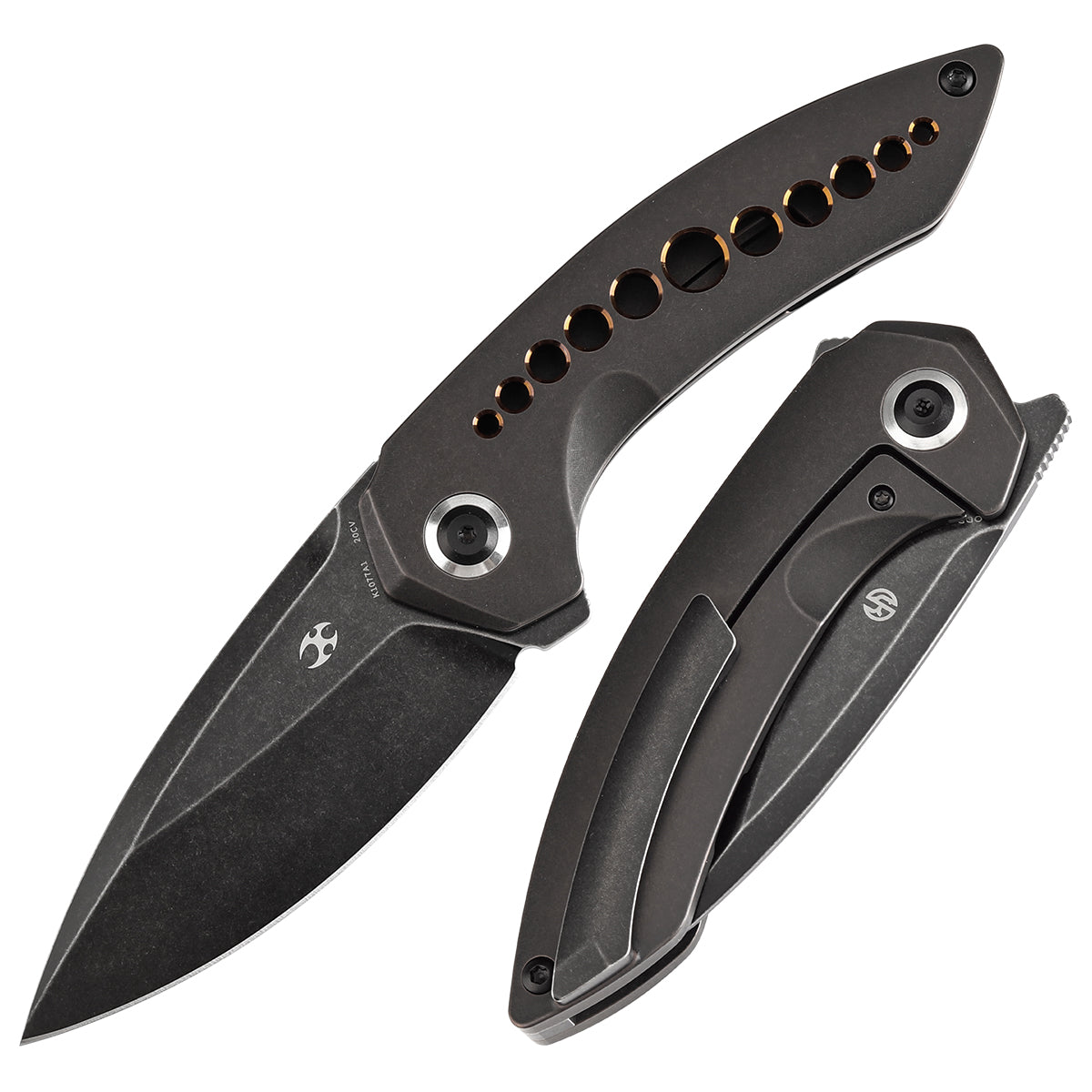 KANSEPT ODD 21 Front Flipper Blackwash Titanium with Bronze