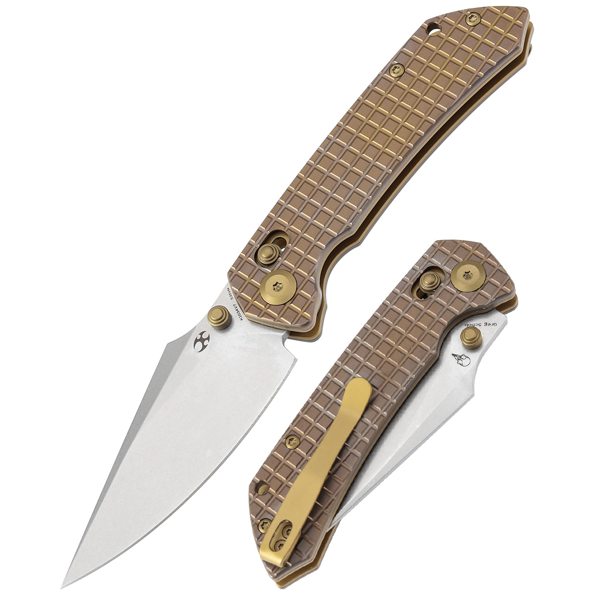 KANSEPT Fenrir Crossbar Lock Knife Bronze Anodized Titanium with